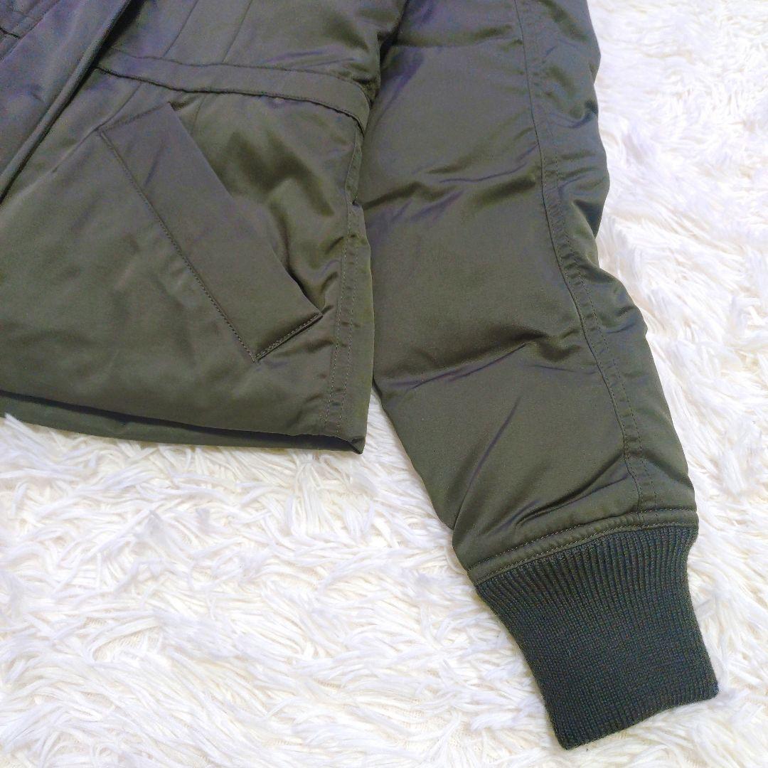 タグ付き】セオリー リアルファー付き ダウンジャケット 緑系 カーキ S