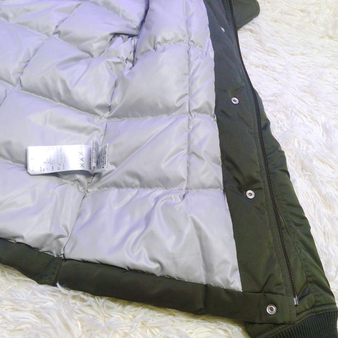 タグ付き】セオリー リアルファー付き ダウンジャケット 緑系 カーキ S