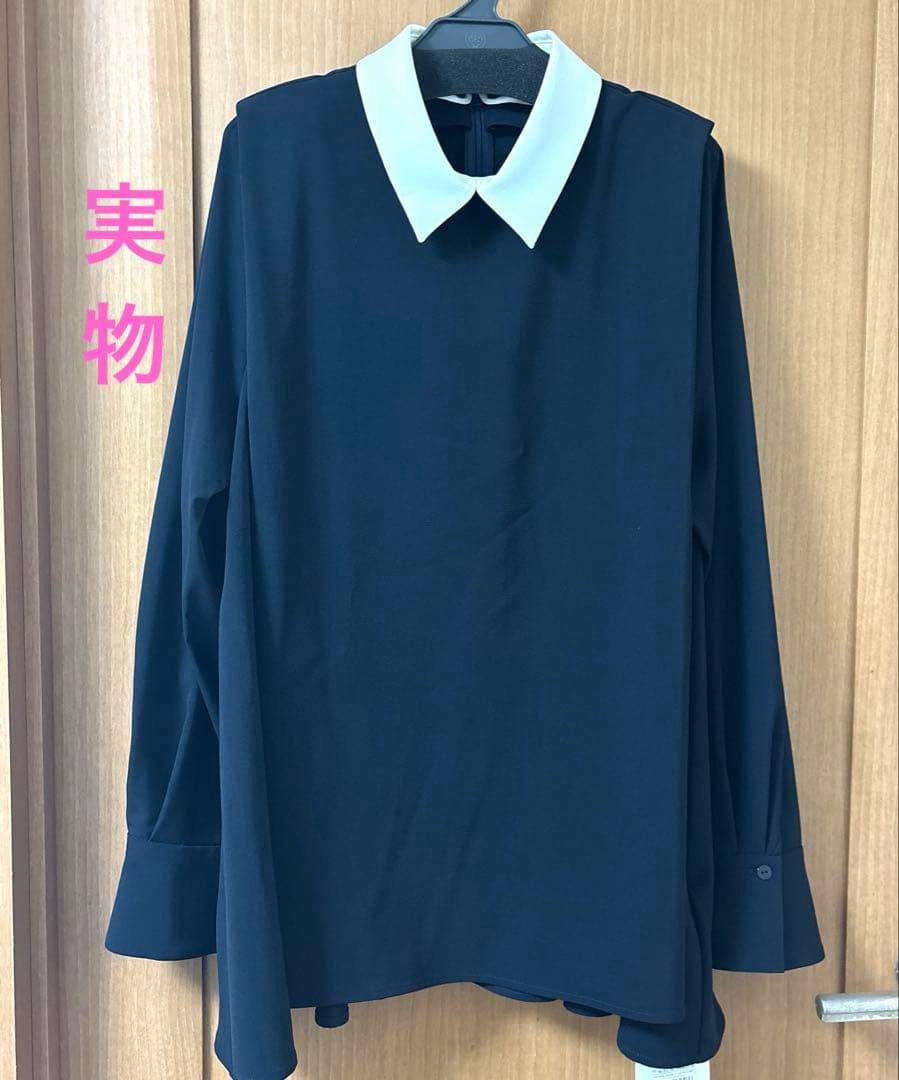 新作 CADUNE カデュネ ＜川上桃子さんコラボ＞ 衿付きブラウス コン 38