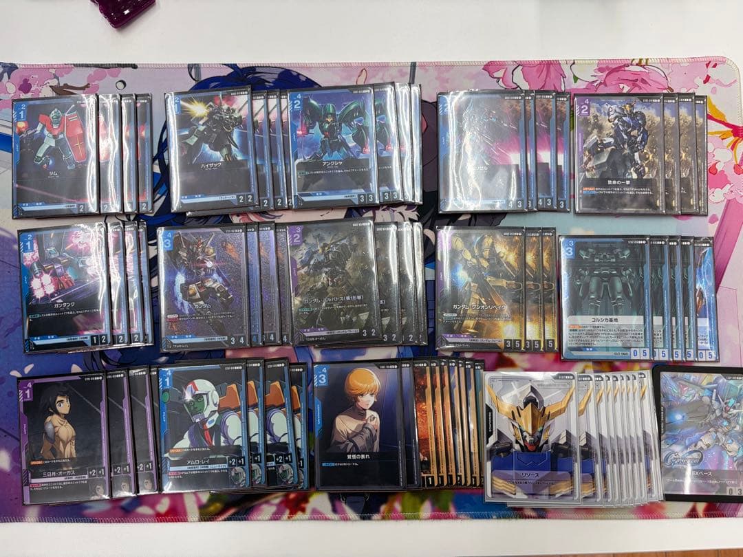 ガンダムカードゲーム　青紫バルバトスデッキ