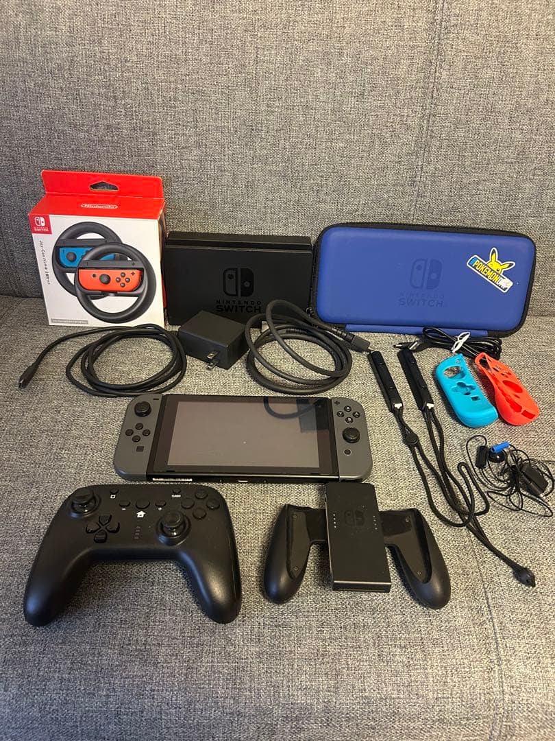 Nintendo Switch 本体 グレー　付属品あり