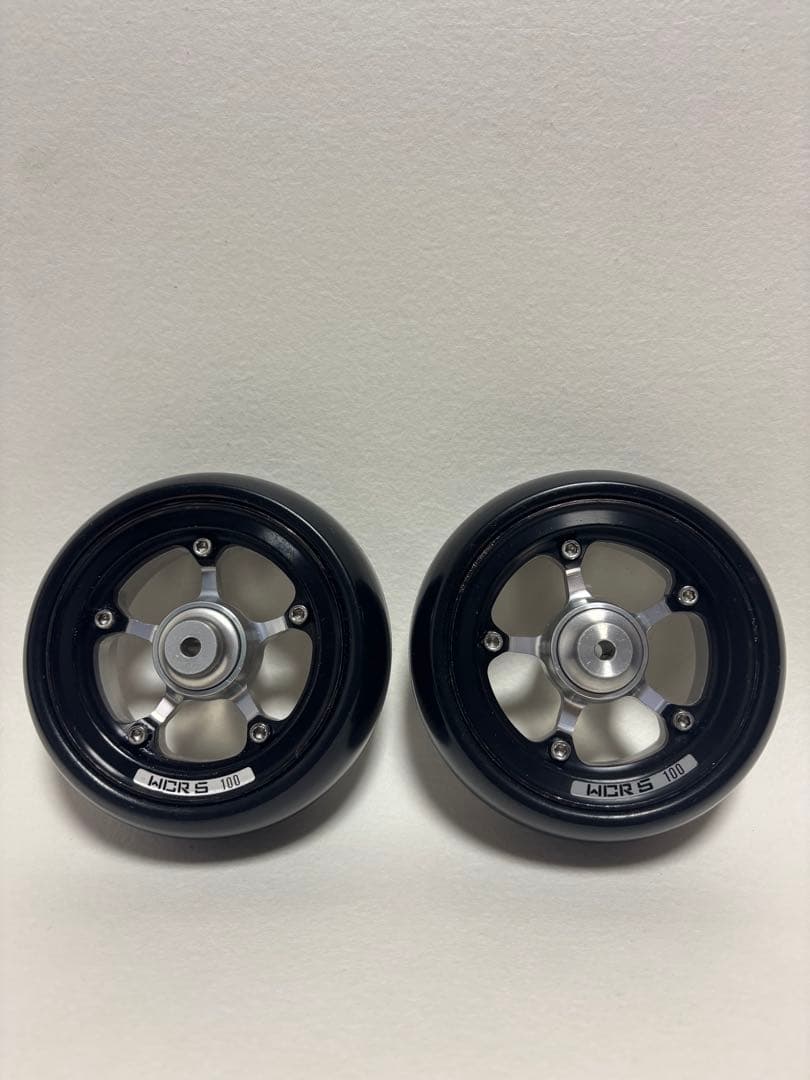 【中古】車椅子 キャスターホイールSET・WCR5・100mm(ゴム:新品!)