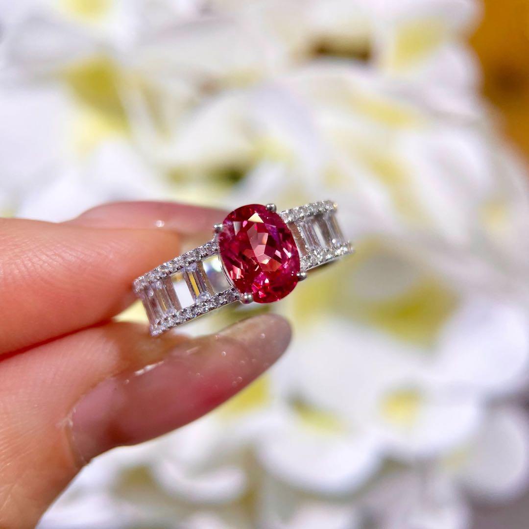 【S925純銀】ラボグロウン・パパラチアサファイア リング 1.5ct