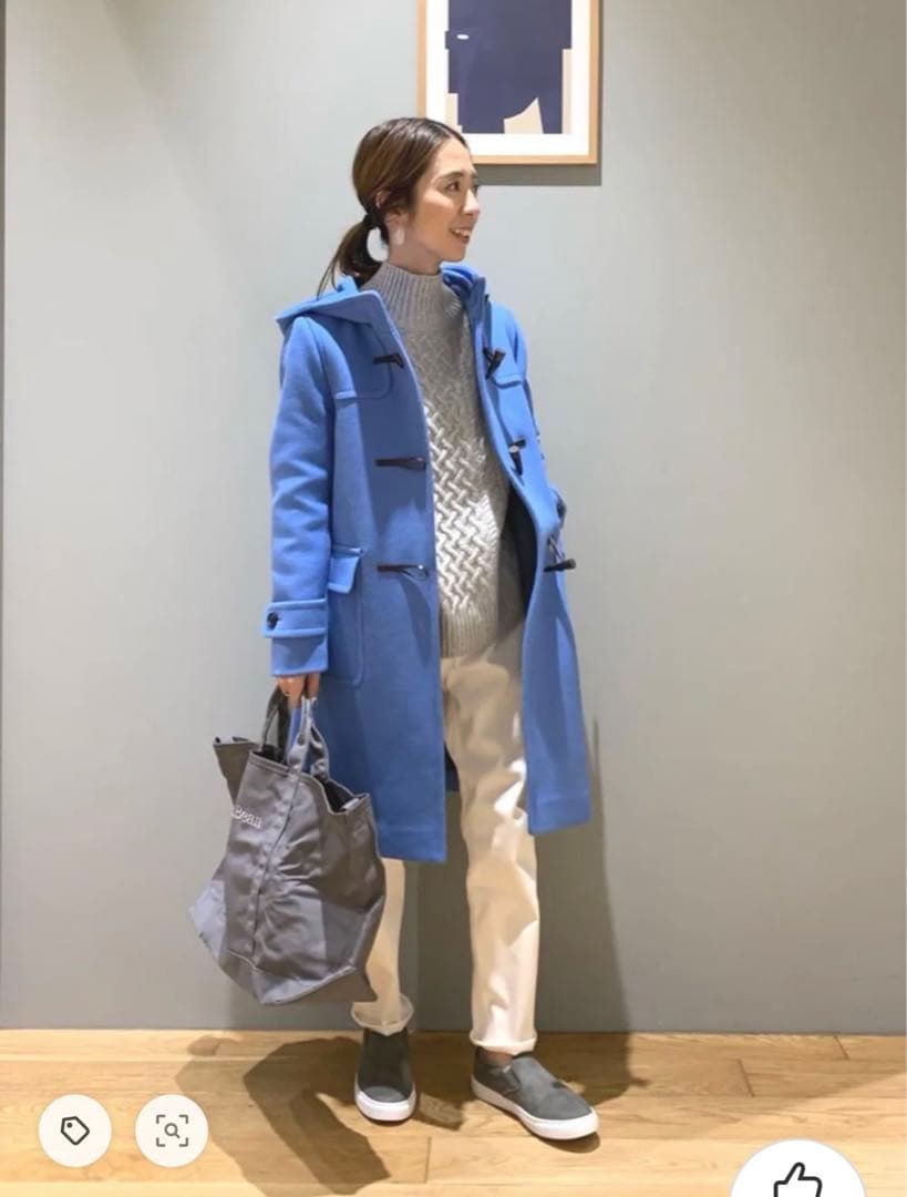 グリーンレーベルリラクシング　青いダッフルコート 良品 green label relaxingのダッフルコート（ブルー系）を使った人気