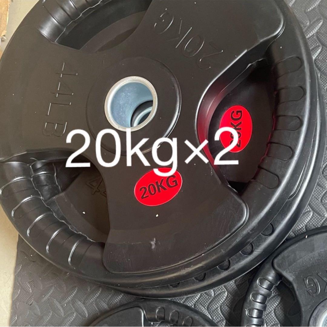 【11月限定価格】バーベルプレート計40kgセット(20kg×2枚)