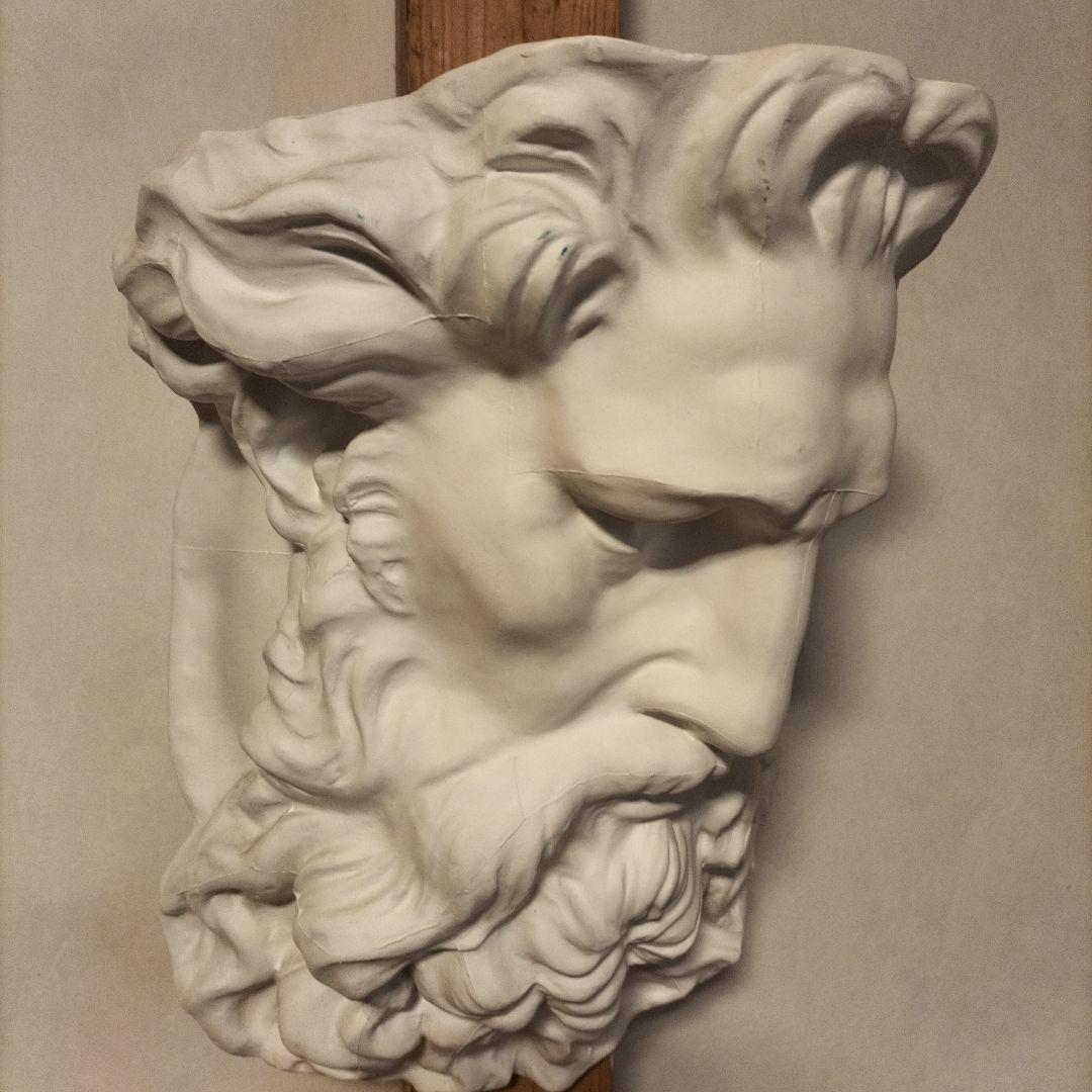 石膏像 モーゼ大顔面 チグリス大顔面 YOKOHAMA 岡石膏 美大受験 - メルカリ