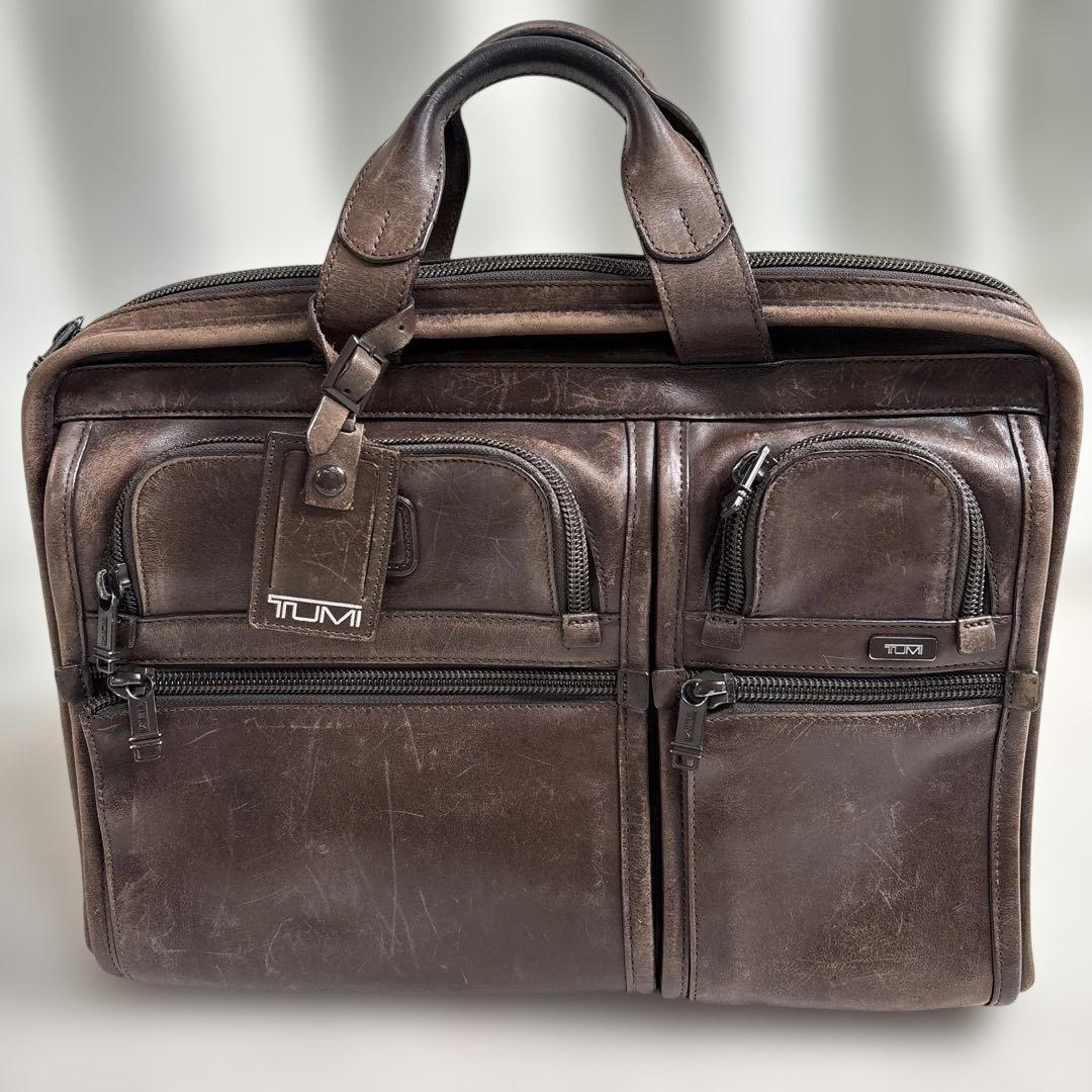 TUMI トゥミ レザービジネスバッグ ブラウン 96114BH - メルカリ