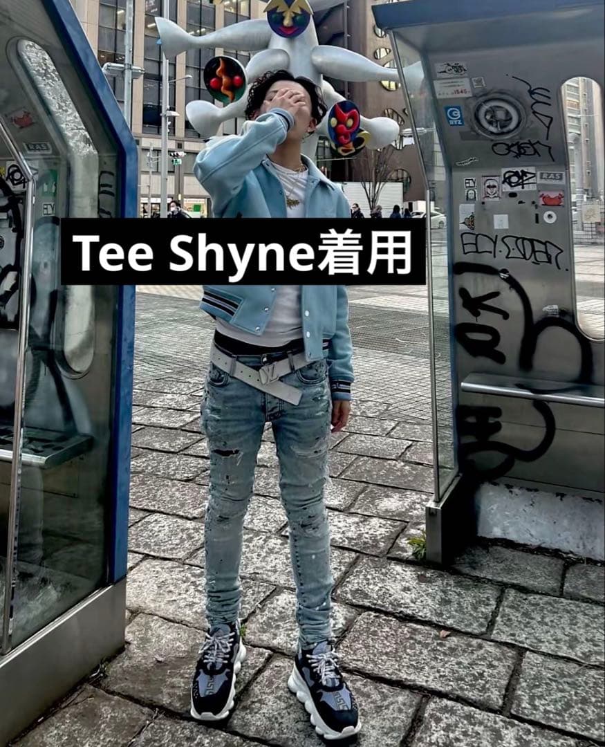 Tee Shyne Yvng Patra着用 LV leather belt