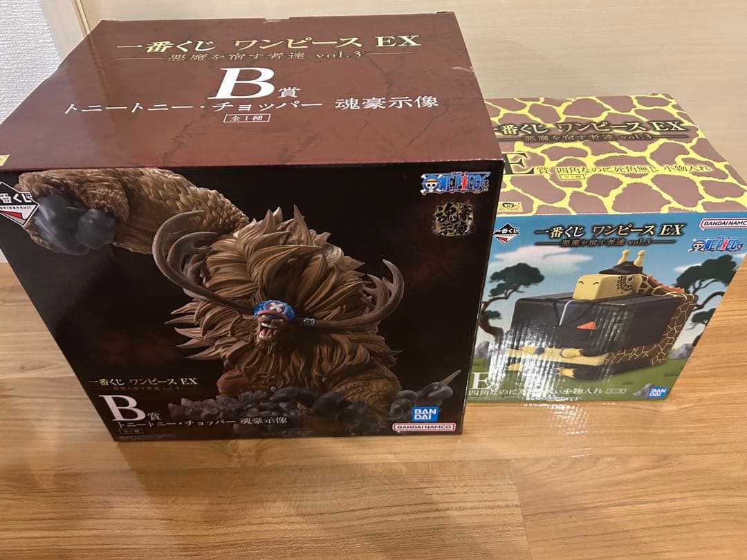 【新品未開封】一番くじ ワンピース B賞チョッパー　E賞 四角なのに死角無し