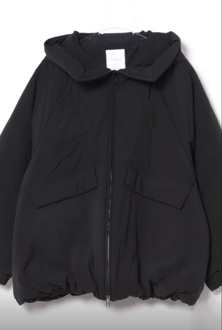エレンディーク　ダウンフォルムショートコート　黒　ELENDEEK
