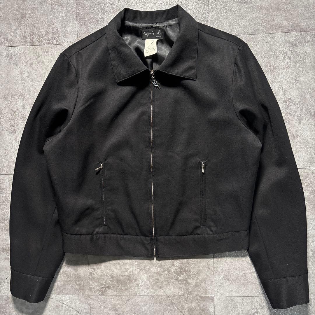 極美品　90s agnès b. short wool zip blouson