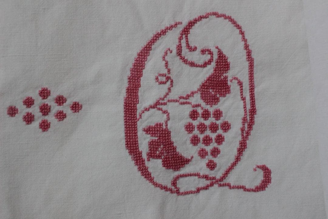 フランスアンティークイニシャルシーツ/モノグラム刺繍 - メルカリ