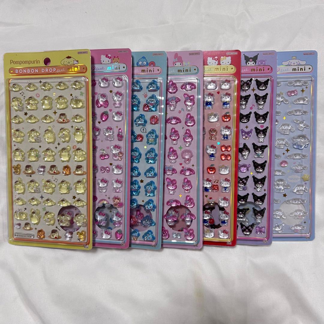 【正規品】サンリオ ボンボンドロップシール ミニ　7種セット