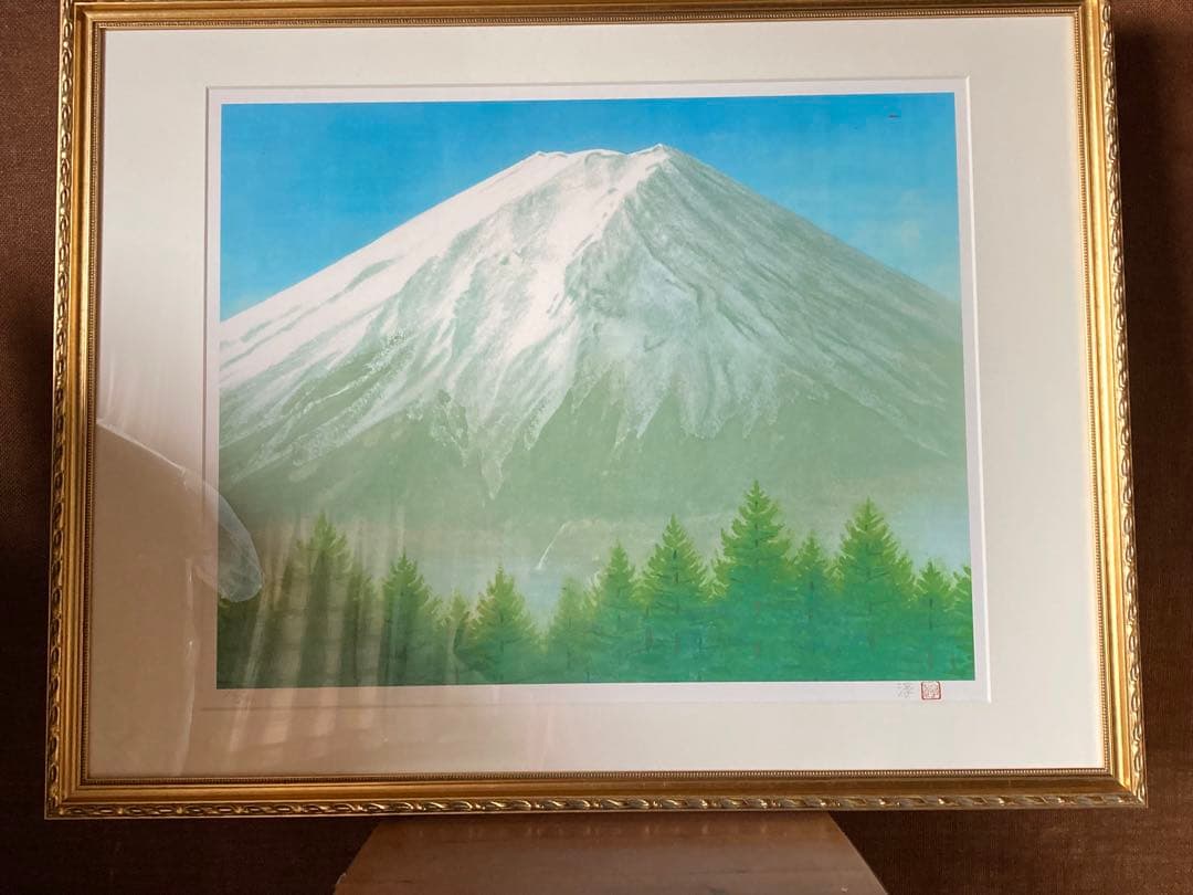 春富士　神崎淳　シルクスクリーン 12/250 サイン有り