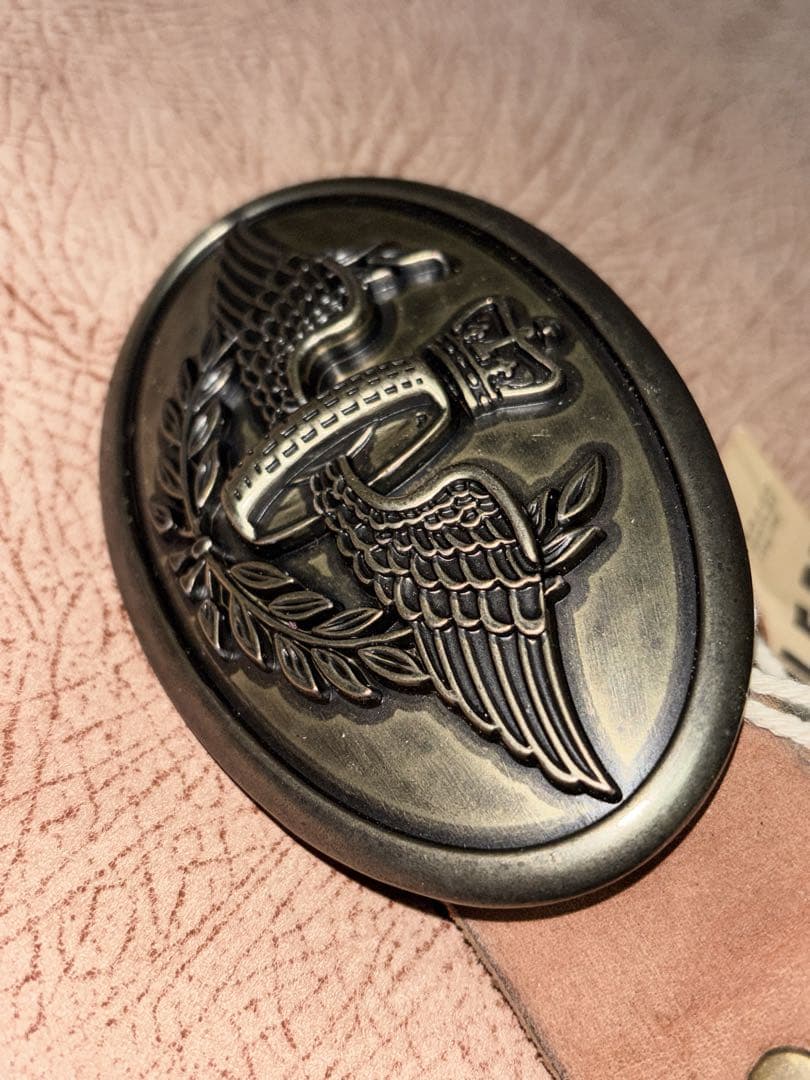 未使用☀️ DOUBLE RL エンブレム付きレザー編込み RR ラルフローレン