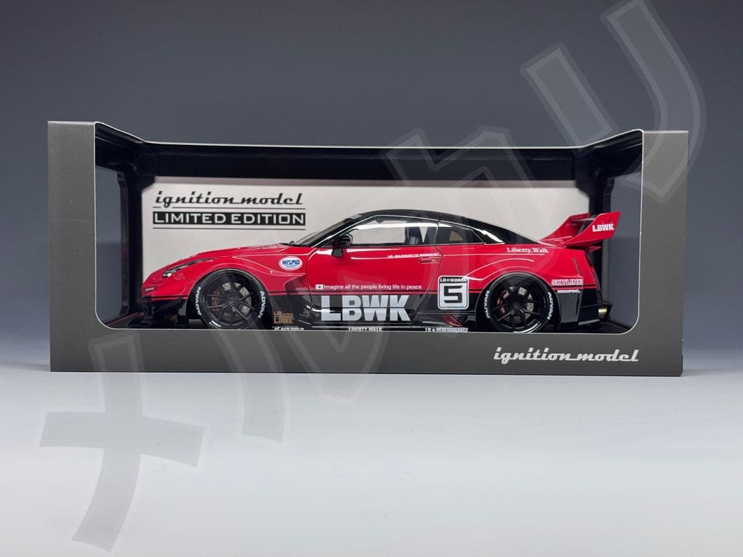 IG 1/18 LB シルエット ワークス GT 35GT-RR レッド No5 IG2354 1/18 LB-Silhouette WORKS GT Nissan 35GT-RR Red Metallic