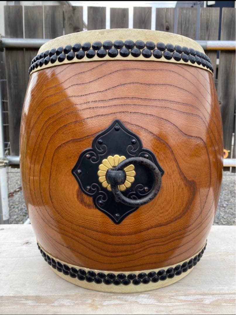 【まろ】三浦太鼓店　１尺長胴　くりぬき　組み太鼓