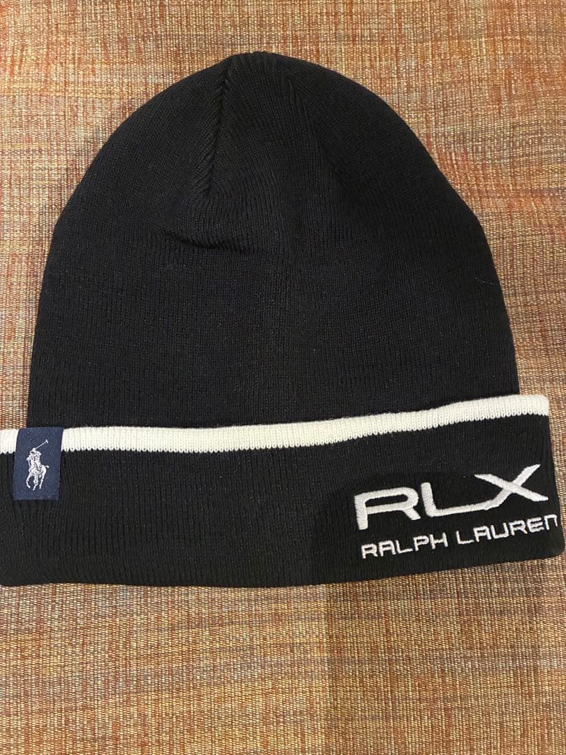 RLX Ralph Lauren 黒 ビーニーキャップ