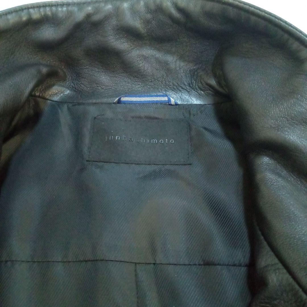 junhashimoto ブラックレザー シングルライダースジャケットの通販はau