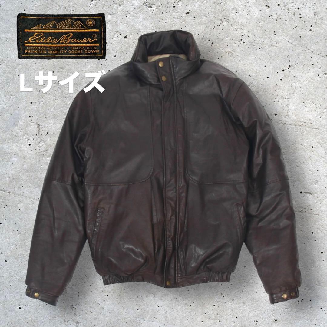 【名作】Eddie Bauer｜エディーバウアー レザーダウン Lサイズ eddie bauer エディーバウアー レザーダウンジャケット L｜Yahoo