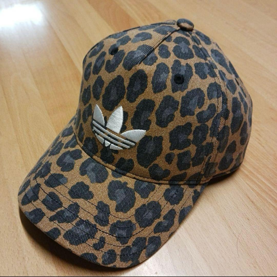 ま*ん様 adidas Originals レオパード キャップ [完売品] adidas LEOPARD BASEBALL CAP カーボン/ブラック（アディダス