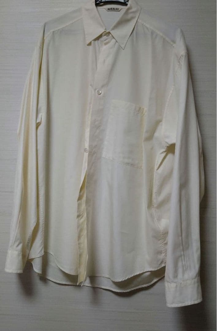 トップス AURALEE WASHED FINX TWILL BIG SHIRT