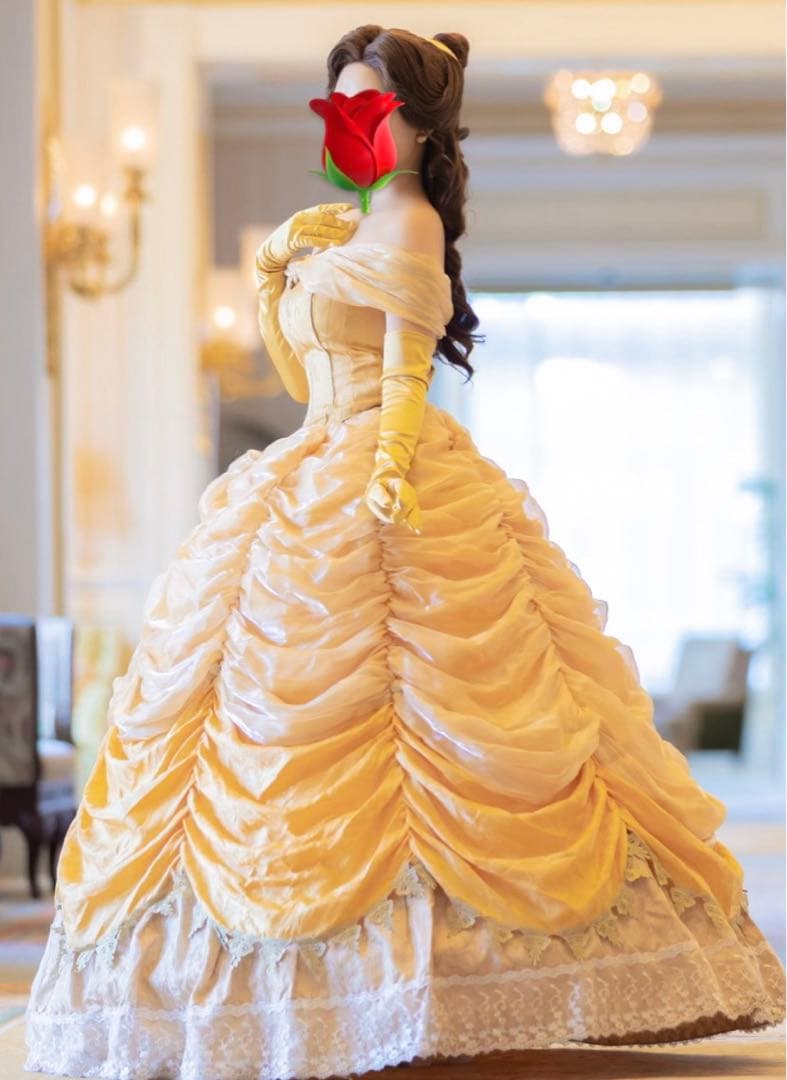 Yosi様　シークレットハニー　ディズニー ベル ドレス コスプレ Dハロ Dハロ2025年まであと．．．．．．． 17日✨✨ ・ ・ ・ Beauty and the