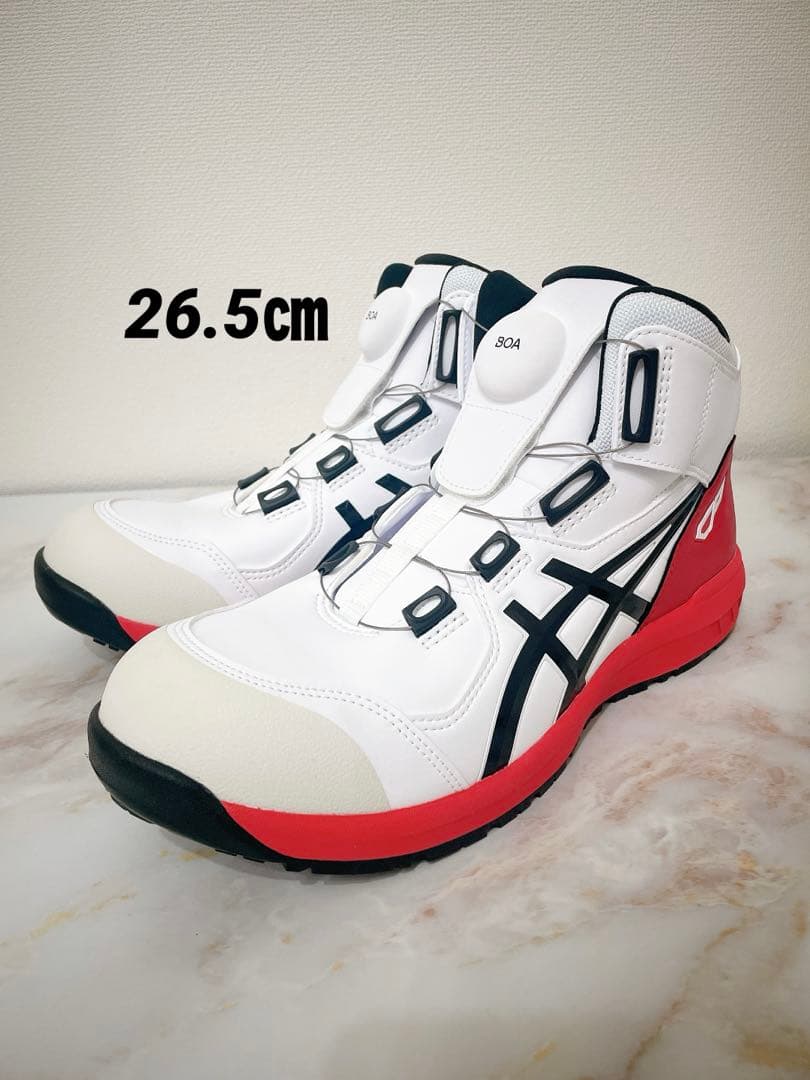 【新品未使用】アシックス　安全靴　ハイカットBOAシステム搭載 26.5センチ ウィンジョブ アシックス ハイカット安全靴 asics CP304 BOAフィット