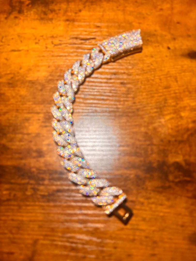 badhop ving着用　最高級ジルコニア使用 キューバンチェーンブレスレット