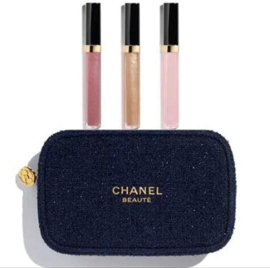 完売品新品未使用CHANELルージュココ グロス トリオセット／巾着チャーム等付