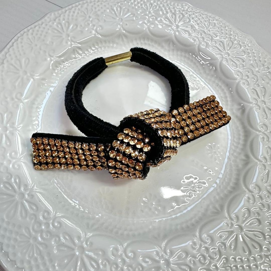 acca ドレスポニー　ヘアゴム ゴールド