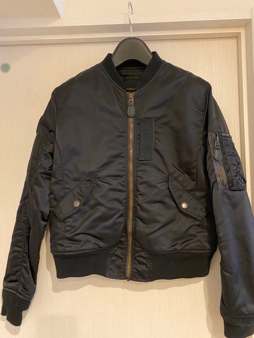 HYSTERIC GLAMOUR ブラック MA-1ジャケット - メルカリ