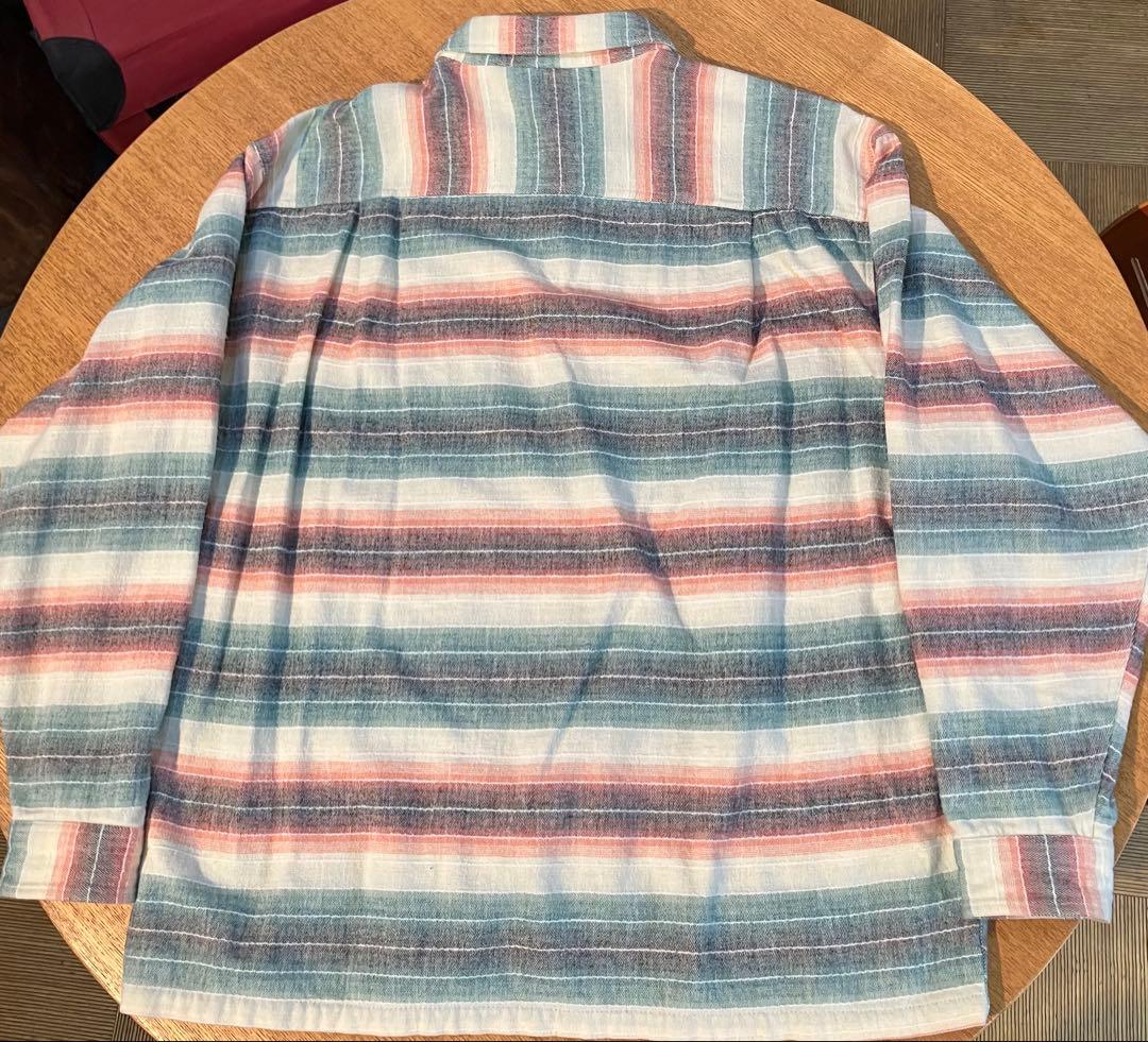 90s Patagonia パタゴニア ヘビーフランネルシャツ サニーストライプ