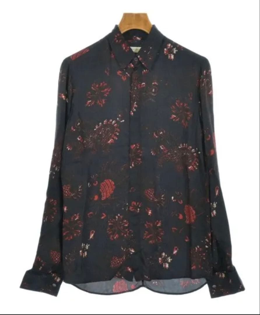 DRIES VAN NOTEN 15-16AW シルク総柄シャツ