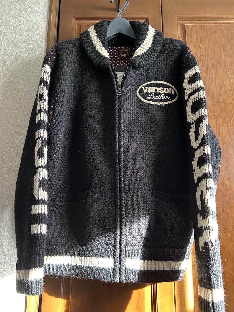 vanson カウチンニット L 黒