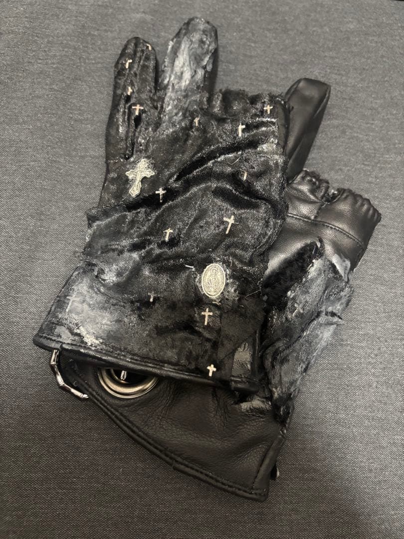 黒の十字架装飾レザーグローブ 革手袋 レーシンググローブ｜カドヤ公式オンラインショップ｜GPS GLOVE