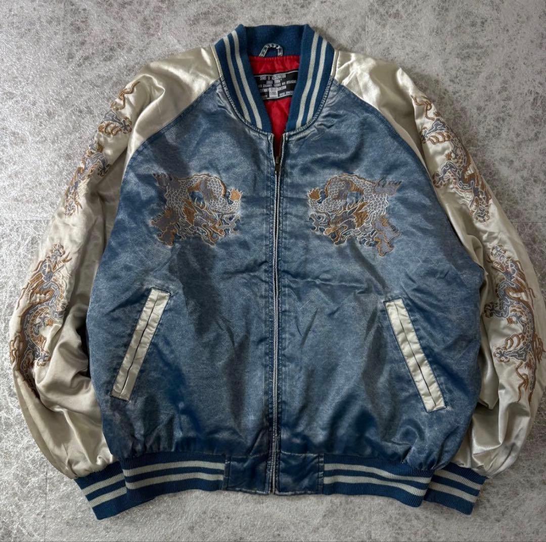 ち*ゃ様 希少 JUNGLE STORM スカジャン龍 YOKOSUKA インデ