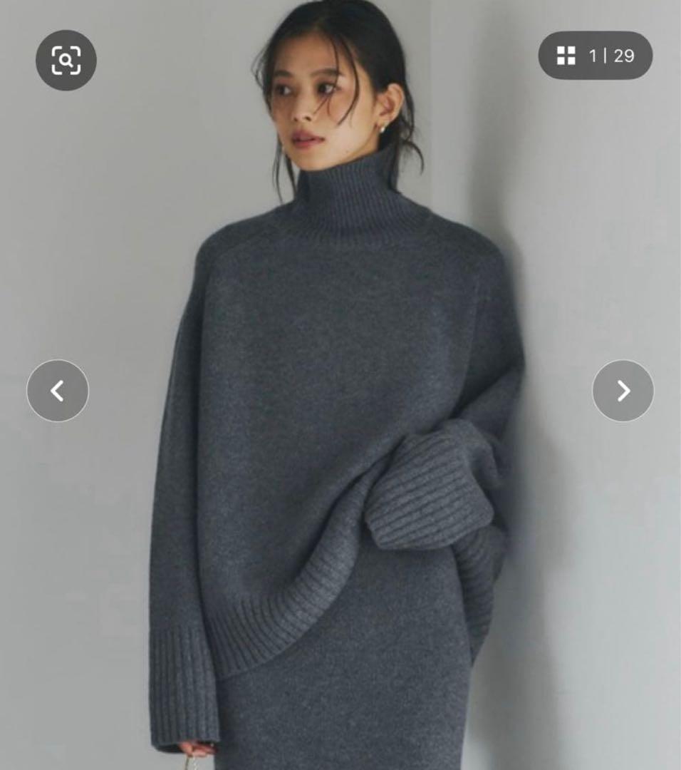 アニュアンス　HAMILTONウールカシミヤタートルネックプルオーバー