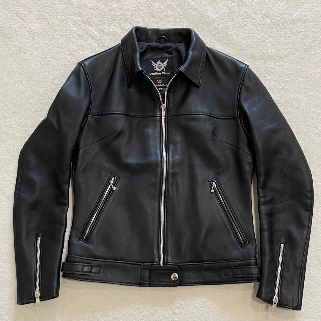 666 LEATHER WEAR レザージャケット ライダース 羊革 黒 英国製 666 LEATHER WEAR/トリプルシックスレザーウエア】取り扱いスタート