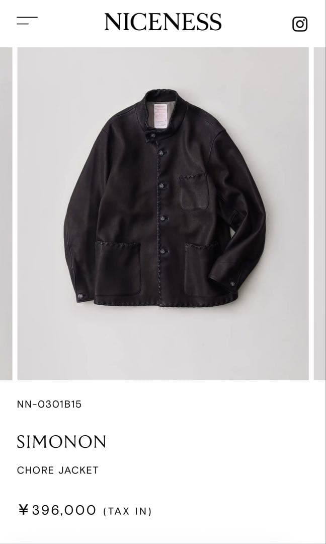 NICENESS 25ss SIMONON チョアレザージャケット