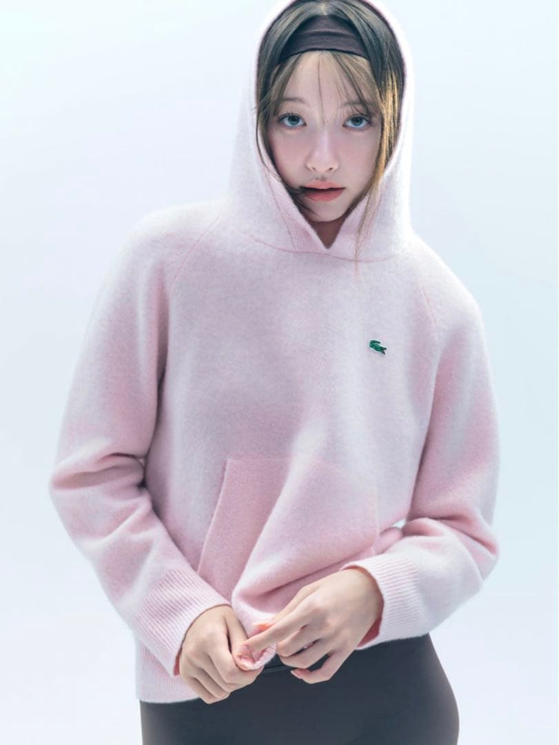 snidel LACOSTE ニットフーディー