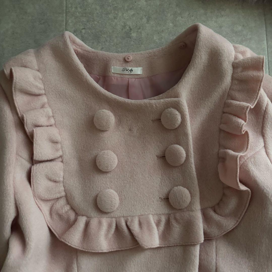 pal elfy パルエルフィー アウター リボンプリンセスコート ピンク