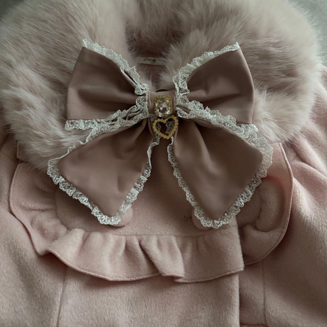 pal elfy パルエルフィー アウター リボンプリンセスコート ピンク