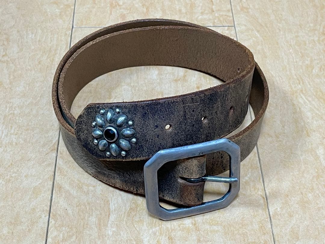 OLD STUD オールドスタッズ レザーベルト Made in USA 34 - メルカリ