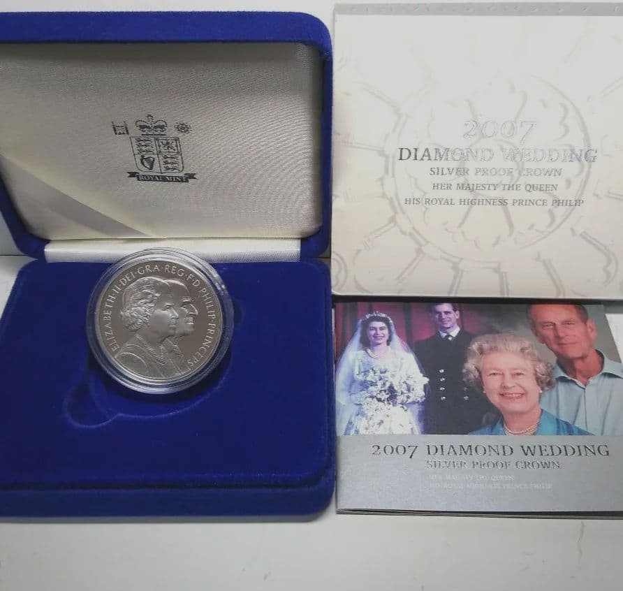 2007 ダイヤモンドウエディング 5ポンド プルーフ銀貨 ③ NGC鑑定PF70 ダイヤモンドジュビリー 2012年 エリザベス女王60周年記念