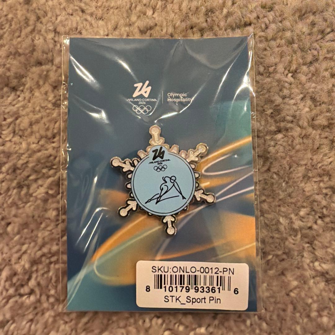 ミラノ・コルティナ2026 オリンピックピンバッジ 非売品 スピード