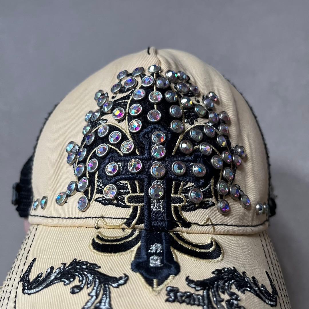 00s archive 希少 グランジ y2k スタッズ クロス ラインストーン