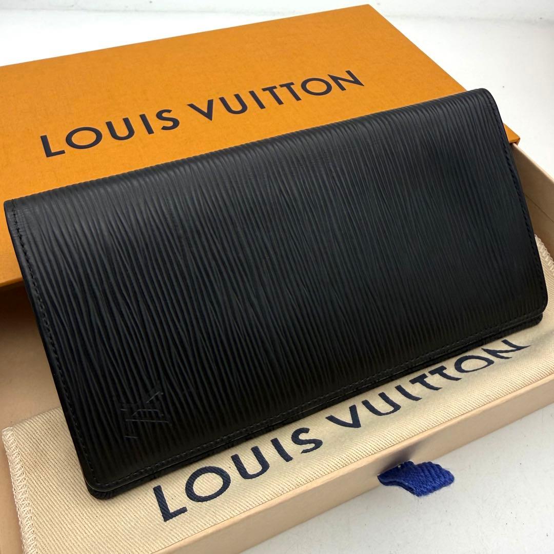 美品】ルイヴィトン ポルトフォイユ ブラザ ノワール 黒 長財布 エピ