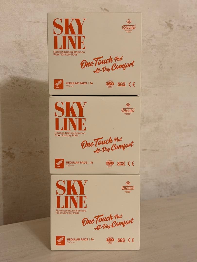 3セットOlyLife SKYLINE 生理用ナプキン 245mm 16枚入