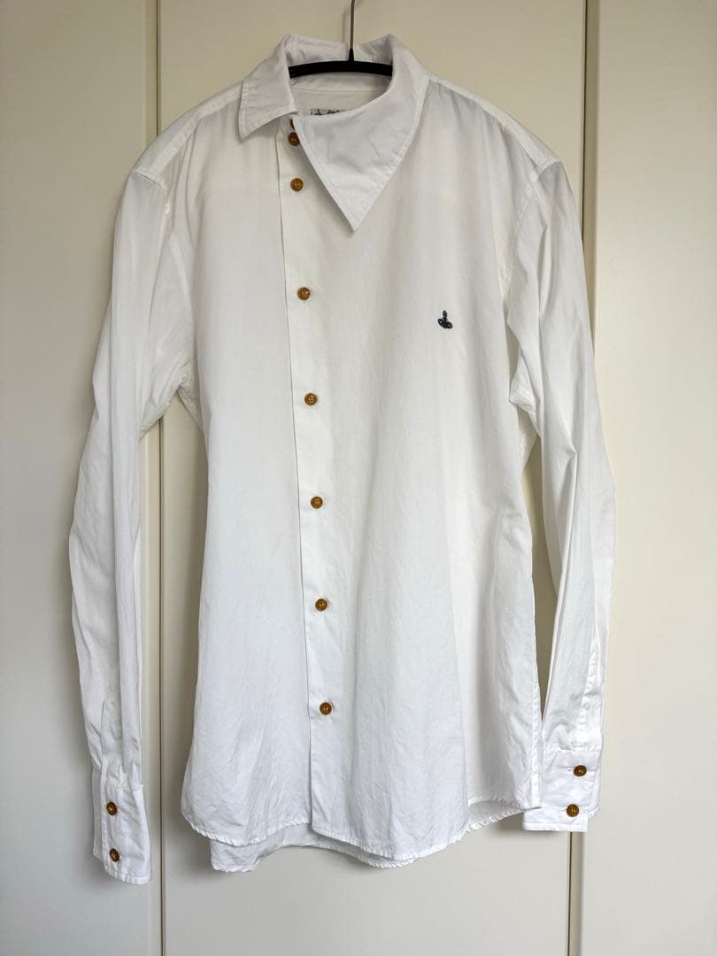 vivienne westwood ヴィヴィアンウェストウッド　シャツ46 白 ヴィヴィアンウエストウッドマンVivienne Westwood MAN コットン